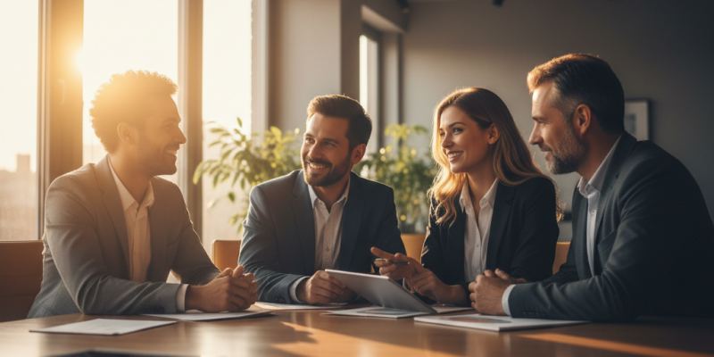 Equipe reunida em ambiente de trabalho